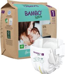 Bambo Nature storlek 1 (2-4 kg) Paper bag - 22 st
