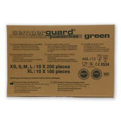Kartong Nitrilhandske Semperguard Green - Grön S