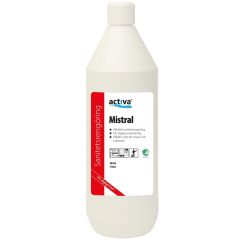 Activa Mistral ett alkaliskt sanitets-rengöringsmedel för daglig rengöring av sanitetsporslin - 1 liter (1000 ml)/st
