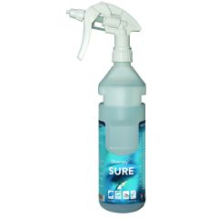 SURE Sprayflaska för Interior &amp; Surface Cleaner har en volym på 750 ml och används bäst för återfyllning i Diverseys Divermite dispensersystem - 1 st