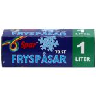 Spar Fryspåsar har en volym på 1 liter - 70 st/frp