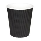 Ripple Wrap bägare med svart utsida som rymmer 24 cl - 1000 st/krt