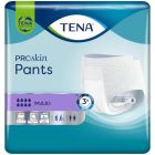 TENA Pants Maxi L - 10 st är ett mjukt och bekvämt inkontinensbyxskydd för kvinnor och män med stora urinläckage. Skydden kan användas såväl dag som natt och är lika enkla att använda som vanliga underkläder. Fuktreducerande teknologi säkerställer att hud