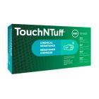 Nitrilhandske TouchNTuff 92-600 storlek Small (6,5-7) - 100 st är en grön engångshandske avsedd speciellt för personal som i sitt arbete kan utsättas för kemikaliestänk - 100 st/frp