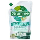 Grumme sköljmedel med en trevlig doft av liljekonvalj är växtbaserad & vegan-märkt som effektivt bevarar klädernas fibrer och ger därmed längre liv åt dina kläder - 600 ml per styck