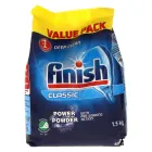 Finish maskindiskmedel pulver - 1,5 kg är ett diskmaskinspulver som gör din disk skinande ren. Rengör allt från fastbränd lasagne till smutsiga pannor. För bästa resultat, använd Finish Pulver tillsammans med Finish Salt och Finish Spolglans. Antal: 1 st.