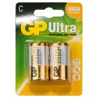 C Batteri GP Ultra R14 - 1 förpackning (2 batterier/frp s.k. 2-pack)