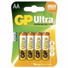 AA Batteri GP Ultra LR6 - 4-pack (4 batterier/frp)