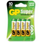 AA Batteri GP Super LR6 4-pack - 1 frp (4 batterier per förpackning)