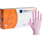 H5012_Abena Nitrilhandske, rosa M, puderfri -100 st