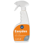 Etanolbaserad desinfektionsmedelsblandning som innehåller tvättande ingredienser. Easydes är snabbverkande och har ett brett spektrum av mikrobicid effekt och dödar effektivt bakterier, virus och fungi. Mängd: 750 ml/sprayflaska.