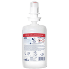 TORK Antimikrobiell skumtvål S4 som både rengör och desinficerar huden. Antal: 1 st. Mängd per styck: 1000 ml (1 flaska räcker till 2375 doseringar). Övrigt: Passar till dispenser.