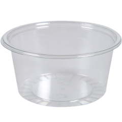 B6734_Enkel och stabil genomskinlig plastbägare med tillhörande lock. Plastbägaren passar utmärkt för livsmedel som t.ex. smör, marmelad, dressing, smakprover etc. Antal: 100 st/frp. Volym: 100 ml. Diameter: 7 cm. Höjd: 4 cm.