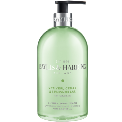 E2934_Baylis & Harding Vetiver Cedar & Lemongrass handtvål (antibakteriell) - 500 ml