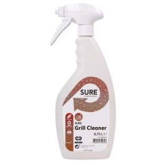 SURE Grill Cleaner spray - 750 ml är ett rengöringsmedel för alla dina professionella dagliga rengöringsbehov av hårt smutsade ytor, såsom ugnar, grillar och salamandrar