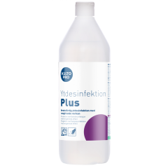 DAX Ytdesinfektion Plus kan med fördel kombineras med ytdesinfektionsservett. Antal: 1 st (12 st/kartong). Mängd: 1000 ml (1 liter). Info: Innehåller 45% isopropanol.