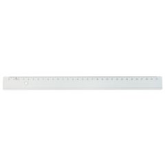 Linjal 30 cm med cm/mm gradering av transparent styrenplast - 1 st