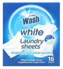 At Home Laundry sheets vit - 16 ark