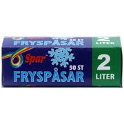 Spar Fryspåsar har en volym på 2 liter - 50 påsar/frp