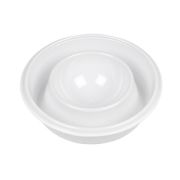 Äggkopp i vit plast är en hållare för förtäring av kokta ägg, med plats för ägget och äggskalet - 1600 st/krt