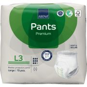 Abena Pants L3 (tidigare Abri-Flex) inkontinensskydd för tung inkontinens är en absorberande engångsbyxa med DualCore-teknologi, dvs med absorption där den mest behövs - 90 st/krt