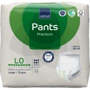 Abena Pants L0 för tung inkontinens är en absorberande engångsbyxa med DualCore-teknologi, dvs. med absorption där den mest behövs - 90 st/krt