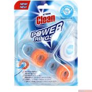Clean toalettblock Power Rings Aqua 40 g - 1 stycken/förpackning
