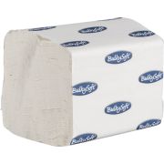 Toalettpapper i ark Bulkysoft 2-lags vit är ett toalettpapper av 100% nyfiber som är miljömärkt med EU-blomman. Storlek: längd: 19 cm, bredd: 11 cm. Tjocklek: 2x15,5 g/m2. Antal: 36 frp (250 ark/frp).