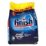 Finish maskindiskmedel pulver - 1,5 kg är ett diskmaskinspulver som gör din disk skinande ren. Rengör allt från fastbränd lasagne till smutsiga pannor. För bästa resultat, använd Finish Pulver tillsammans med Finish Salt och Finish Spolglans. Antal: 1 st.