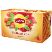 Te Lipton Strawberry är ett fylligt svart te med en perfekt balans mellan rik tearom och smaksättning av härliga jordgubbar - 20 st tepåsar/frp