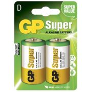 D Batteri GP Super R20 GP Super Alkaline D-batteri är ett perfekt alkaliskt batteri av storleken D till de flesta produkter som kräver denna storlek. Antal: 1 förpackning (2 batterier per frp i s.k. 2-pack).