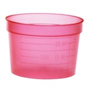 Medicinbägare av bred modell i gul färg rymmer 30 ml - 50 st/frp
