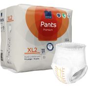 Abena Pants XL2 inkontinensskydd är en absorberande engångsbyxa (Midjemått: 130-170 cm) för måttlig till kraftig inkontinens med ett textilliknande material för att förhindra hudirritationer - 16 skydd/frp