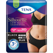 C5158_TENA Silhouette Plus Black Low waiste L - 10 st