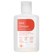 DAX Handdesinfektion Clinical 75 vol% är ett bra sätt att förhindra att smitta sprids och används flitigt inom vård och omsorg i en flaska (150 ml). Antal: 1 st. (Bilden på flaskan visar en ny etikett design)