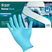 H4126 Nitrilhandske Semperguard Force Blue M - 100 st