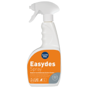 Etanolbaserad desinfektionsmedelsblandning som innehåller tvättande ingredienser. Easydes är snabbverkande och har ett brett spektrum av mikrobicid effekt och dödar effektivt bakterier, virus och fungi. Mängd: 750 ml/sprayflaska.